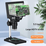 G5 5.5 inch HD Digital Microscope 10MP 1-1000x Magnification 8 LED Lights with Built-In Lithium Battery