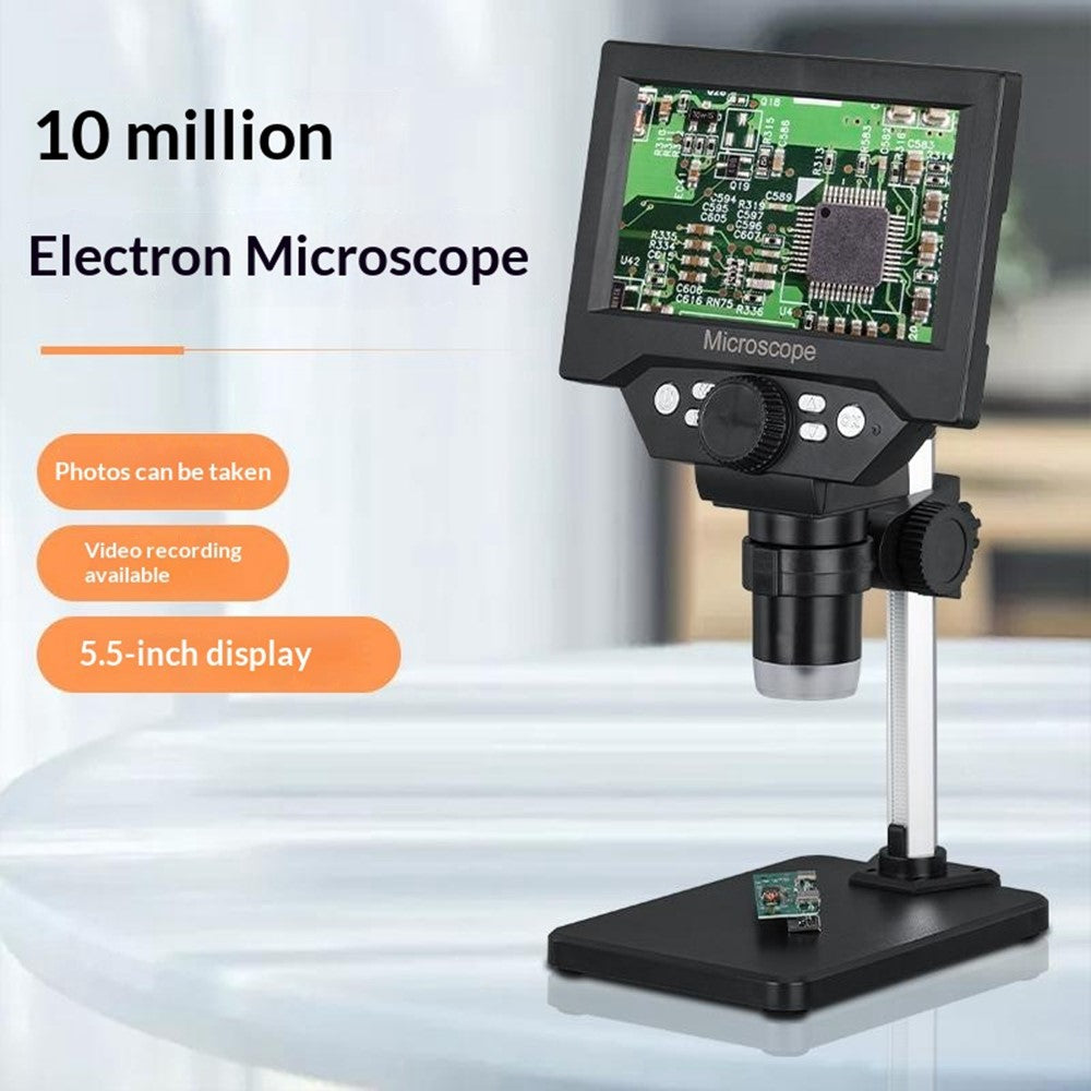 G5 5.5 inch HD Digital Microscope 10MP 1-1000x Magnification 8 LED Lights with Built-In Lithium Battery