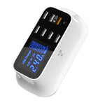 YC-CDA19Q 75W 8-Port USB Fast Charger Desktop Multifunction Charging Station with Screen Display