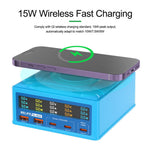RELIFE RL-304R 260W GAN Charger Multi-Port Flash Charger 15W Wireless Charger with Touch LCD Display