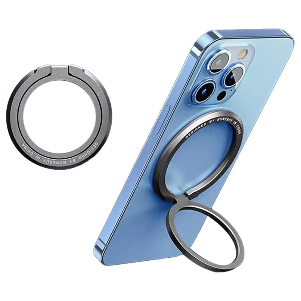 Magnetic Phone Back Ring Holder Kickstand Rotatable Alloy Finger Ring Grip Cellphone Stand