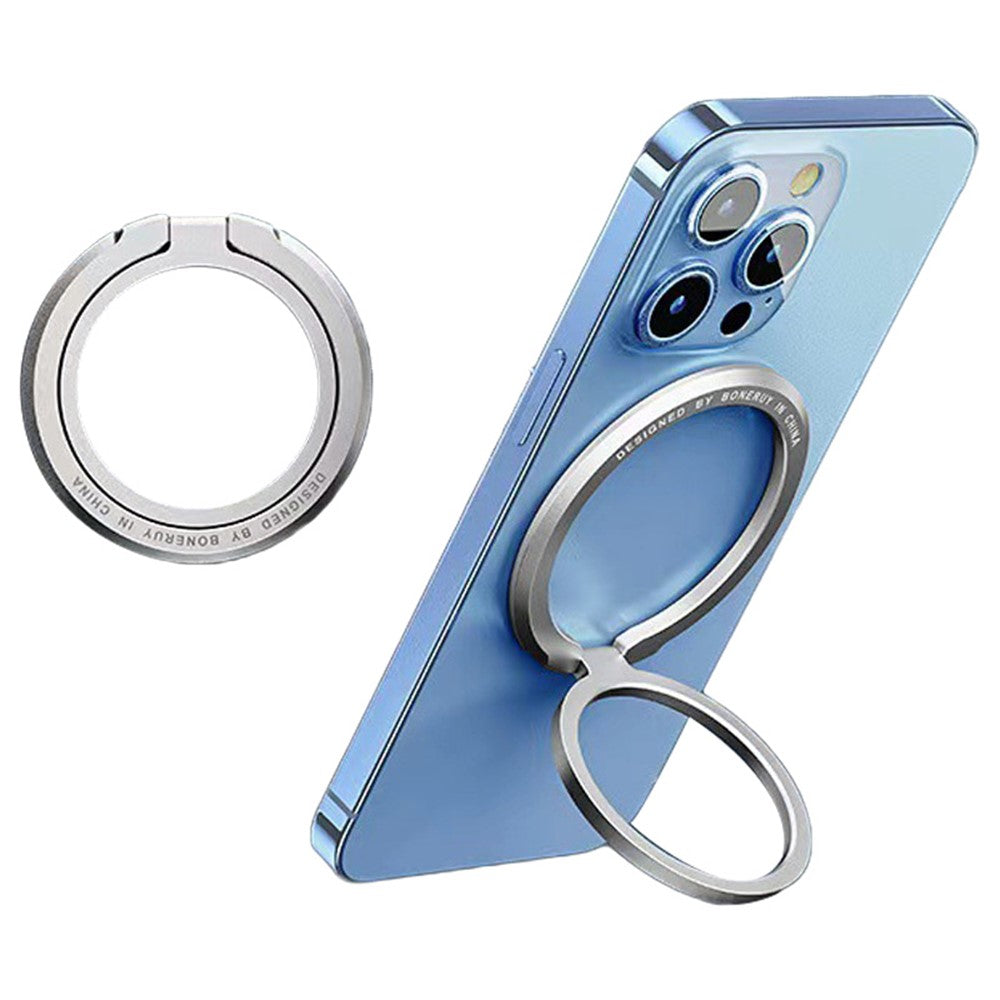 Magnetic Phone Back Ring Holder Kickstand Rotatable Alloy Finger Ring Grip Cellphone Stand
