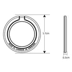 Magnetic Phone Back Ring Holder Kickstand Rotatable Alloy Finger Ring Grip Cellphone Stand