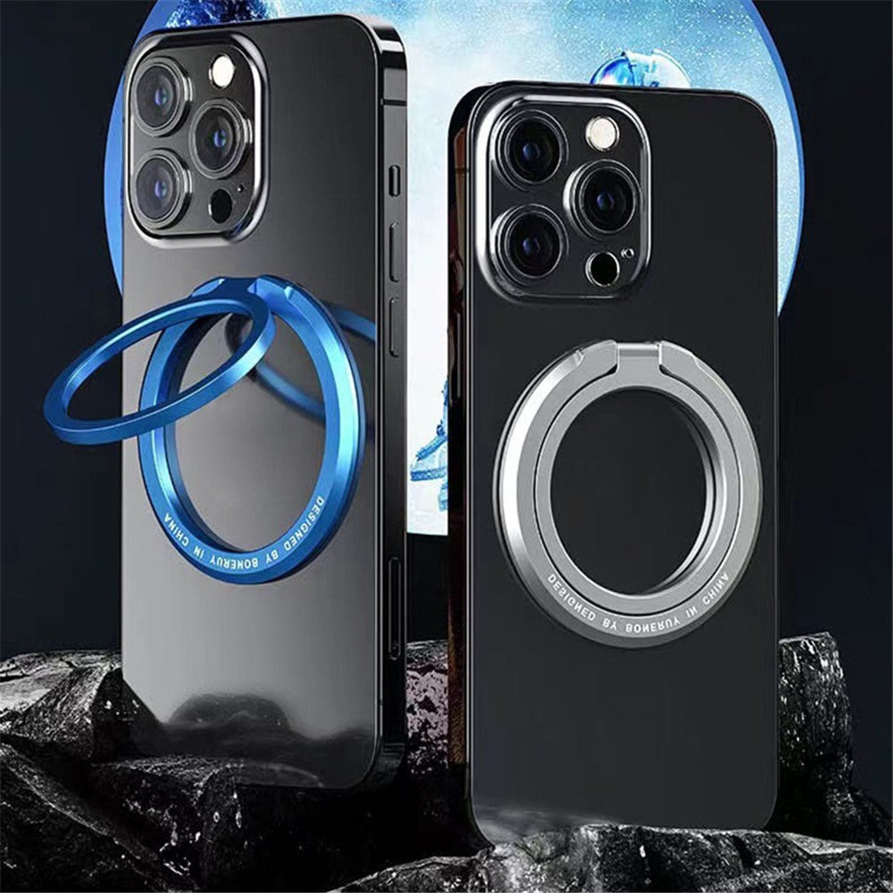 Magnetic Phone Back Ring Holder Kickstand Rotatable Alloy Finger Ring Grip Cellphone Stand