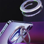 Magnetic Phone Back Ring Holder Kickstand Rotatable Alloy Finger Ring Grip Cellphone Stand