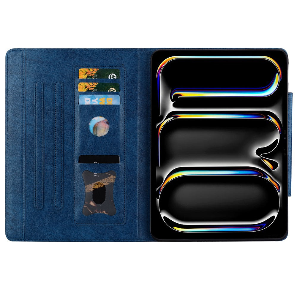 Til iPad Air 13 (2026) / (2025) / (2024) / Pro 12.9 (2018) / (2020) / (2021) / (2022) Etui med Kortlommer Business Læder Tablet Cover