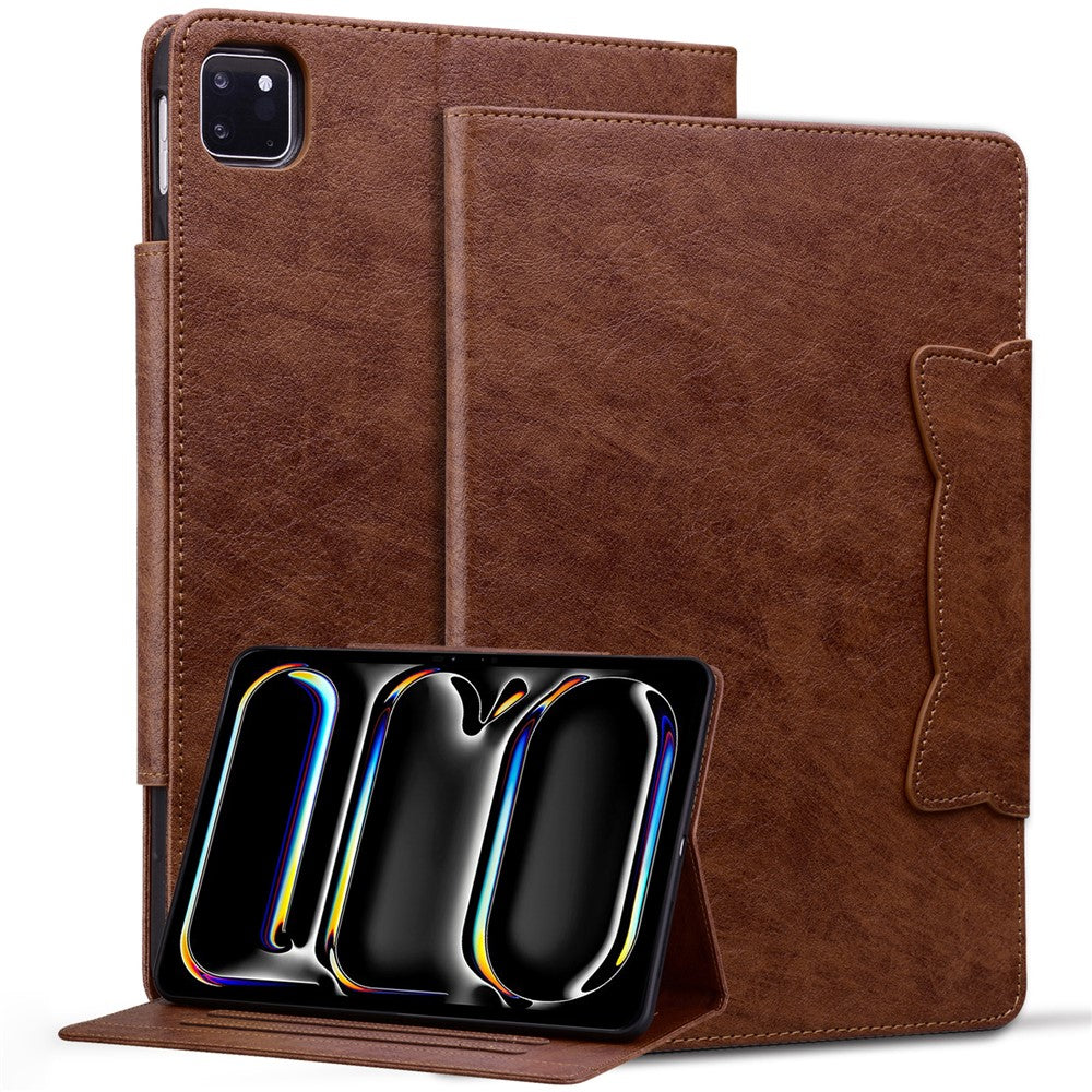 Til iPad Air 13 (2026) / (2025) / (2024) / Pro 12.9 (2018) / (2020) / (2021) / (2022) Etui med Kortlommer Business Læder Tablet Cover