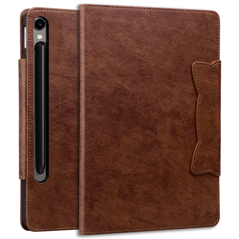 For Samsung Galaxy Tab S9+ / Tab S8+ / Tab S7+ T970 T976B Case Business PU Leather Tablet Cover with Stand Magnetic Clasp