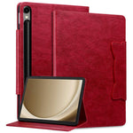 For Samsung Galaxy Tab S9+ / Tab S8+ / Tab S7+ T970 T976B Case Business PU Leather Tablet Cover with Stand Magnetic Clasp
