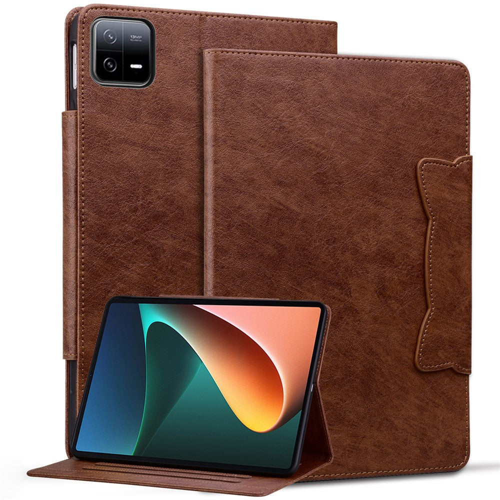 For Xiaomi Pad 6 / 6 Pro Stand Case PU Leather Tablet Cover with Card Holder