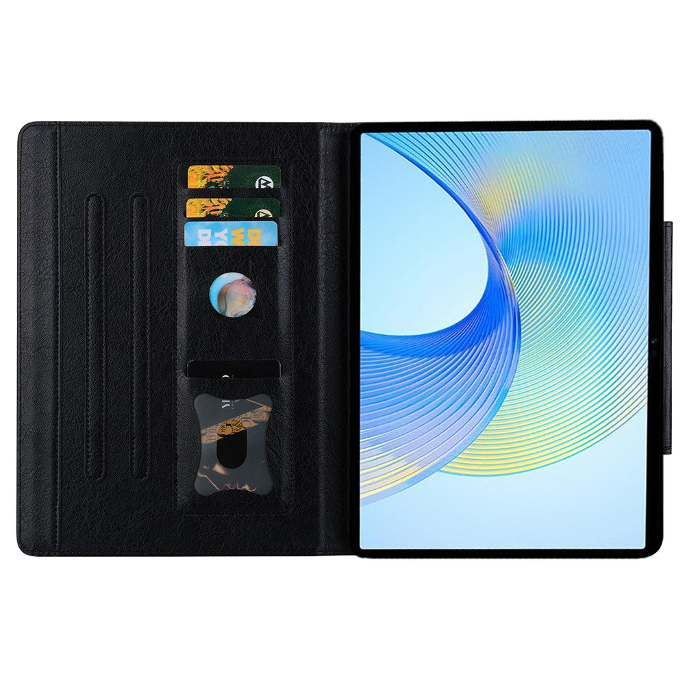 For Lenovo Tab P12 Shockproof Case Magnetic Clasp PU Leather Tablet Cover with Card Slots