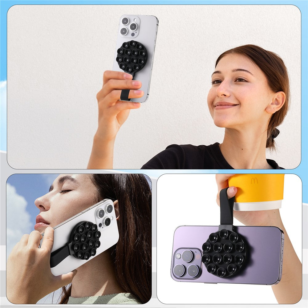 CPS07 Magnetic Suction Phone Holder Silicone Non Slip Suction Cup Phone Mount