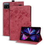 For Xiaomi Pad 7 Case Flip Stand Leather Phone Cover Cherry Blossom Cat Imprinted