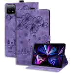 For Xiaomi Pad 7 Case Flip Stand Leather Phone Cover Cherry Blossom Cat Imprinted
