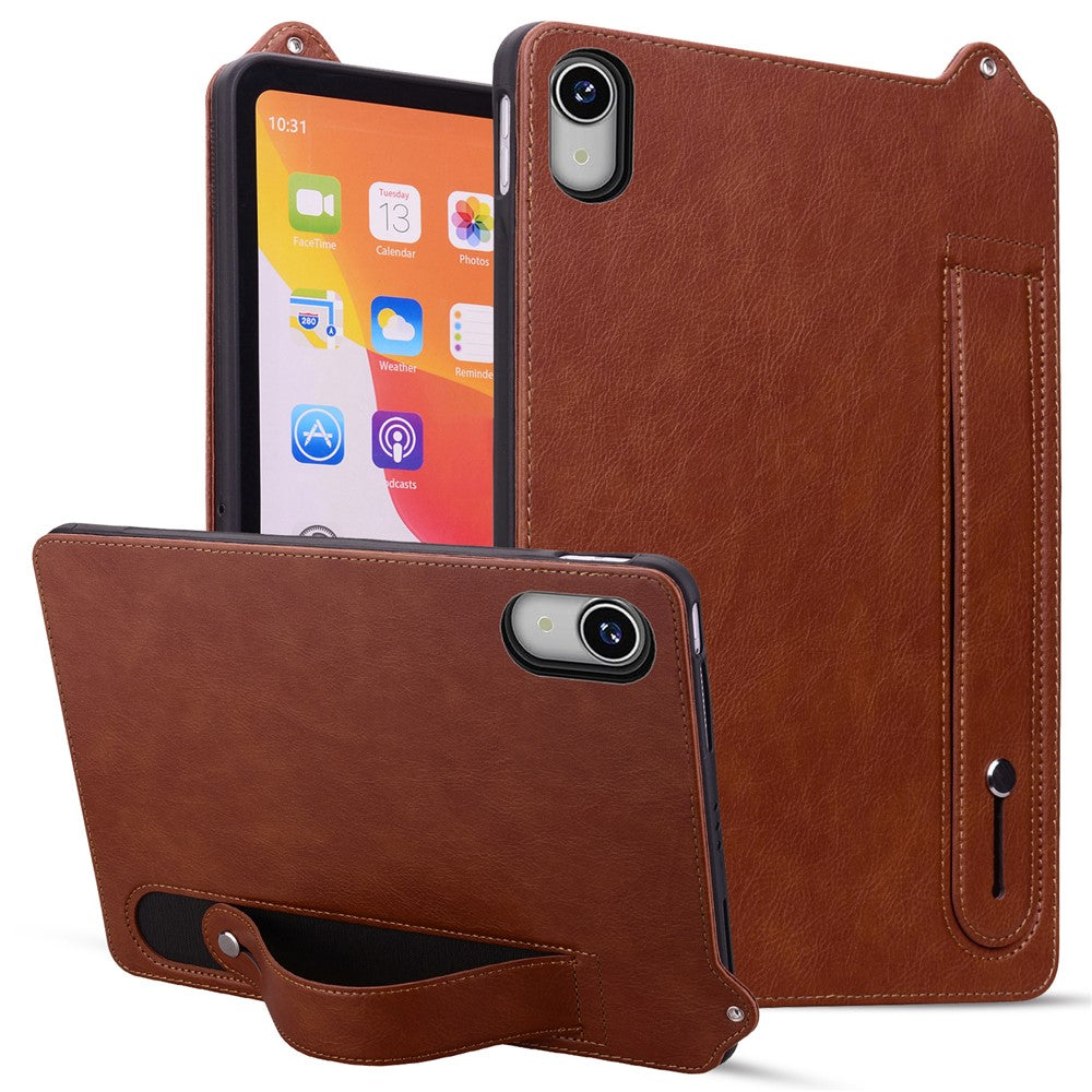 For Lenovo Tab P11 TB-J606F Case Hand Strap Kickstand Leather Tablet Cover