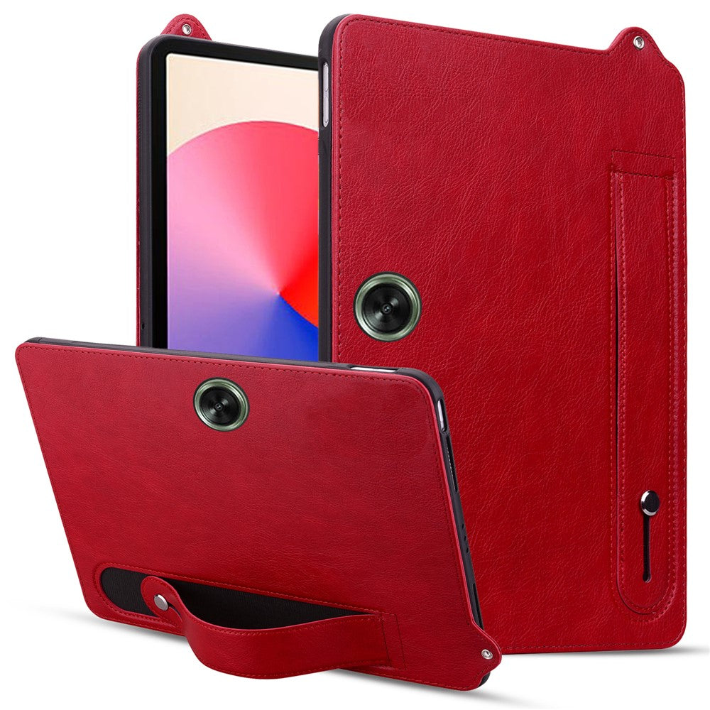 For OnePlus Pad Go / Oppo Pad Air 2 Case Hand Strap Kickstand Leather Tablet Cover