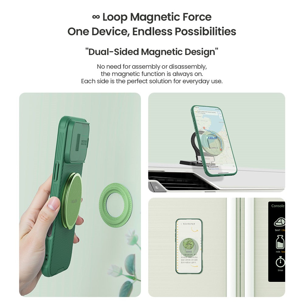 NILLKIN Dual Magnetic Ring Phone Stand Holder Flexible Rotation Adjustable Kickstand
