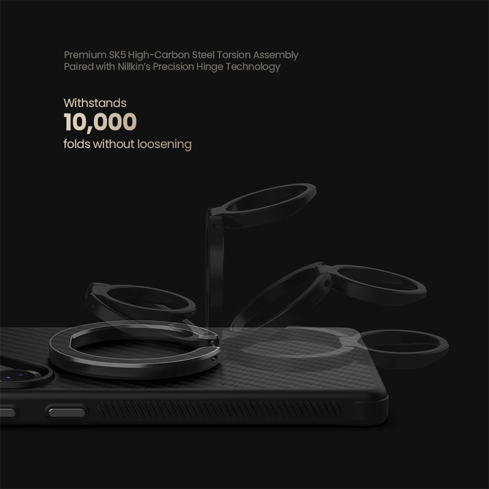 NILLKIN Magnetic Ring Kickstand Slim Aramid Fiber Aerospace Aluminum Multi Angle Adjustable Holder