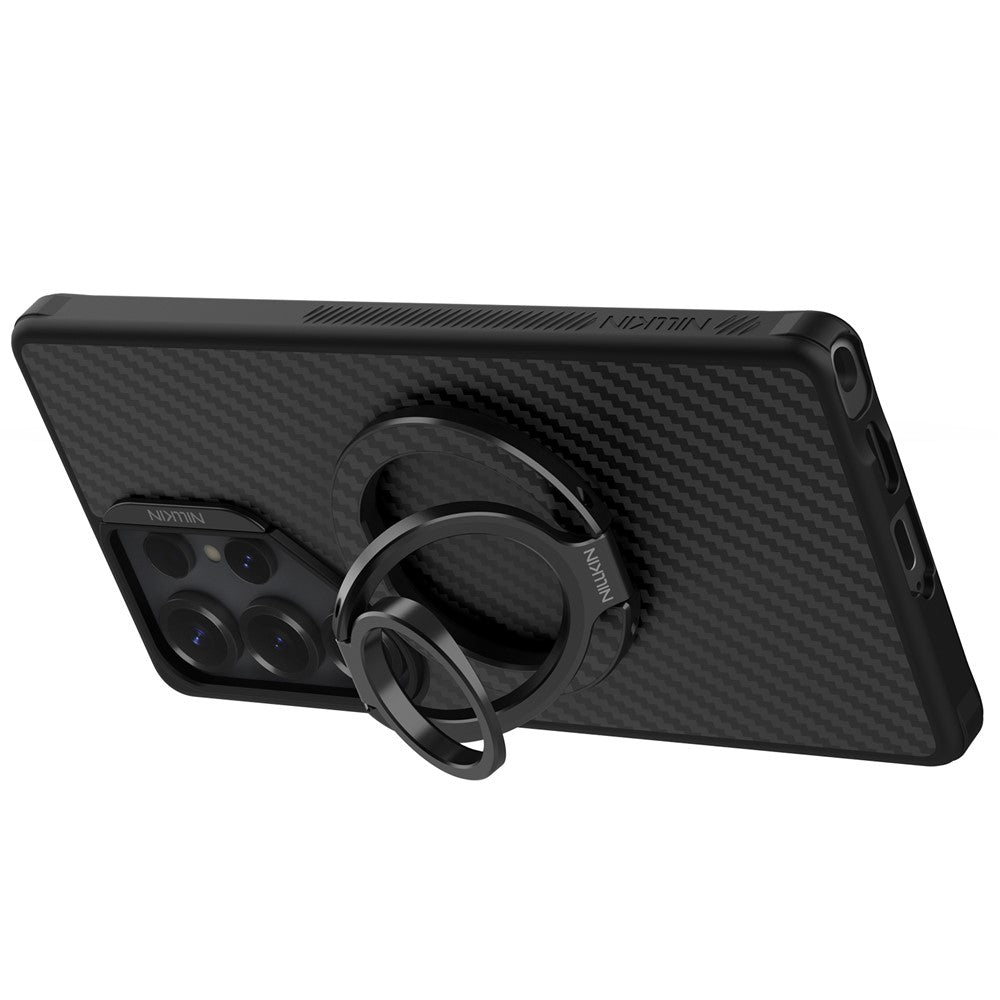 NILLKIN Magnetic Ring Kickstand Slim Aramid Fiber Aerospace Aluminum Multi Angle Adjustable Holder