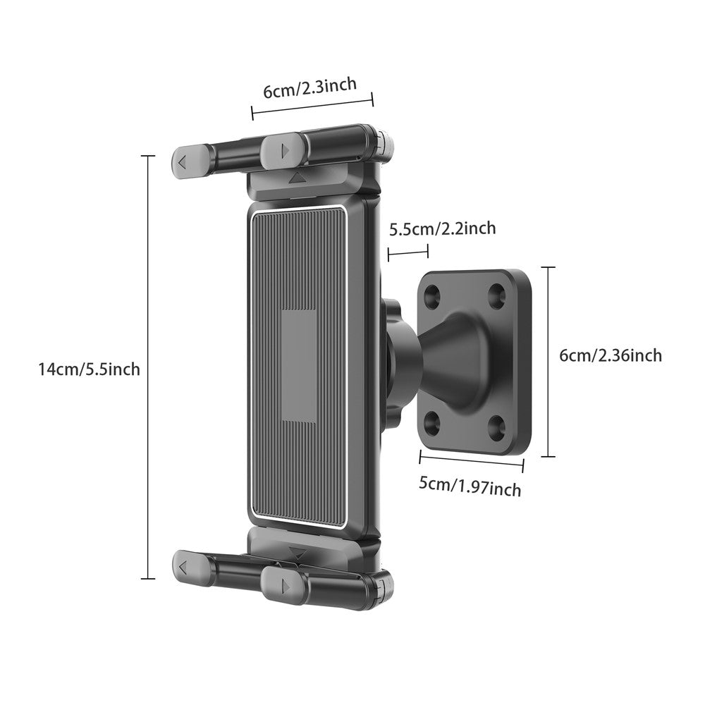 QB01 Universal Wall Mount Holder 4.7-15 Inch Phone Tablet 360 Degree Rotation Kitchen Bathroom Bracket