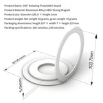 360 Degree Rotating Aluminum Alloy Stand Adhesive Adjustable Phone Tablet Kickstand