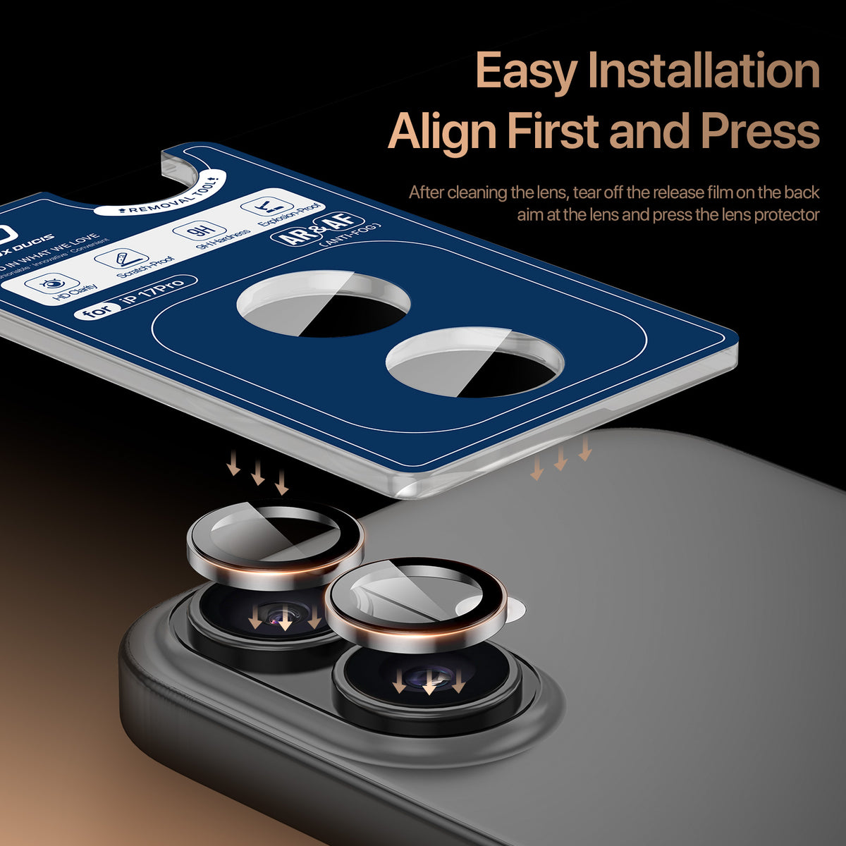 DUX DUCIS For iPhone 17 Camera Lens Protector HAWK Series Tempered Glass Lens Protector