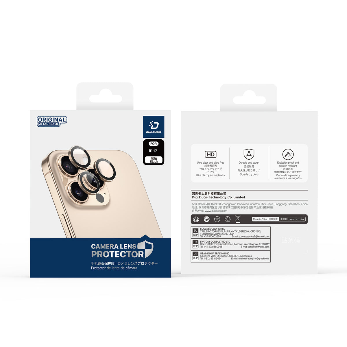DUX DUCIS For iPhone 17 Camera Lens Protector HAWK Series Tempered Glass Lens Protector