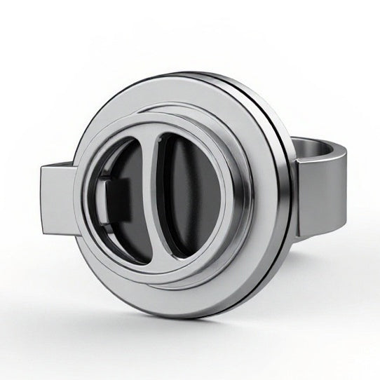 ZF007 Magnetisk mobilhållare med Dubbel Sidor, Hopfällbar, 360° Roterande mobilställ för Löpband/Motionscykel