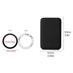 DO AS YOU WISH Foldable Square Magnetic Phone Stand with Card Holder 30-90° Adjustable Phone Desktop Holder Rotary with Magnetic Plate