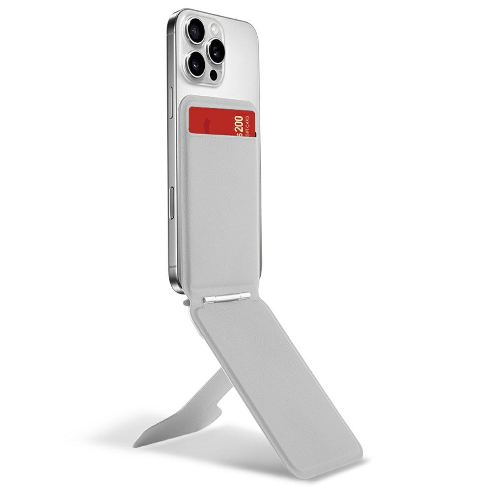 DO AS YOU WISH Foldable Square Magnetic Phone Stand with Card Holder 30-90° Adjustable Phone Desktop Holder Rotary with Magnetic Plate