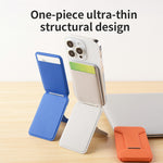 DO AS YOU WISH Foldable Square Magnetic Phone Stand with Card Holder 30-90° Adjustable Phone Desktop Holder Rotary with Magnetic Plate