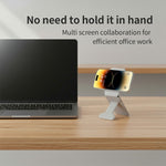DO AS YOU WISH Foldable Square Magnetic Phone Stand with Card Holder 30-90° Adjustable Phone Desktop Holder Rotary with Magnetic Plate