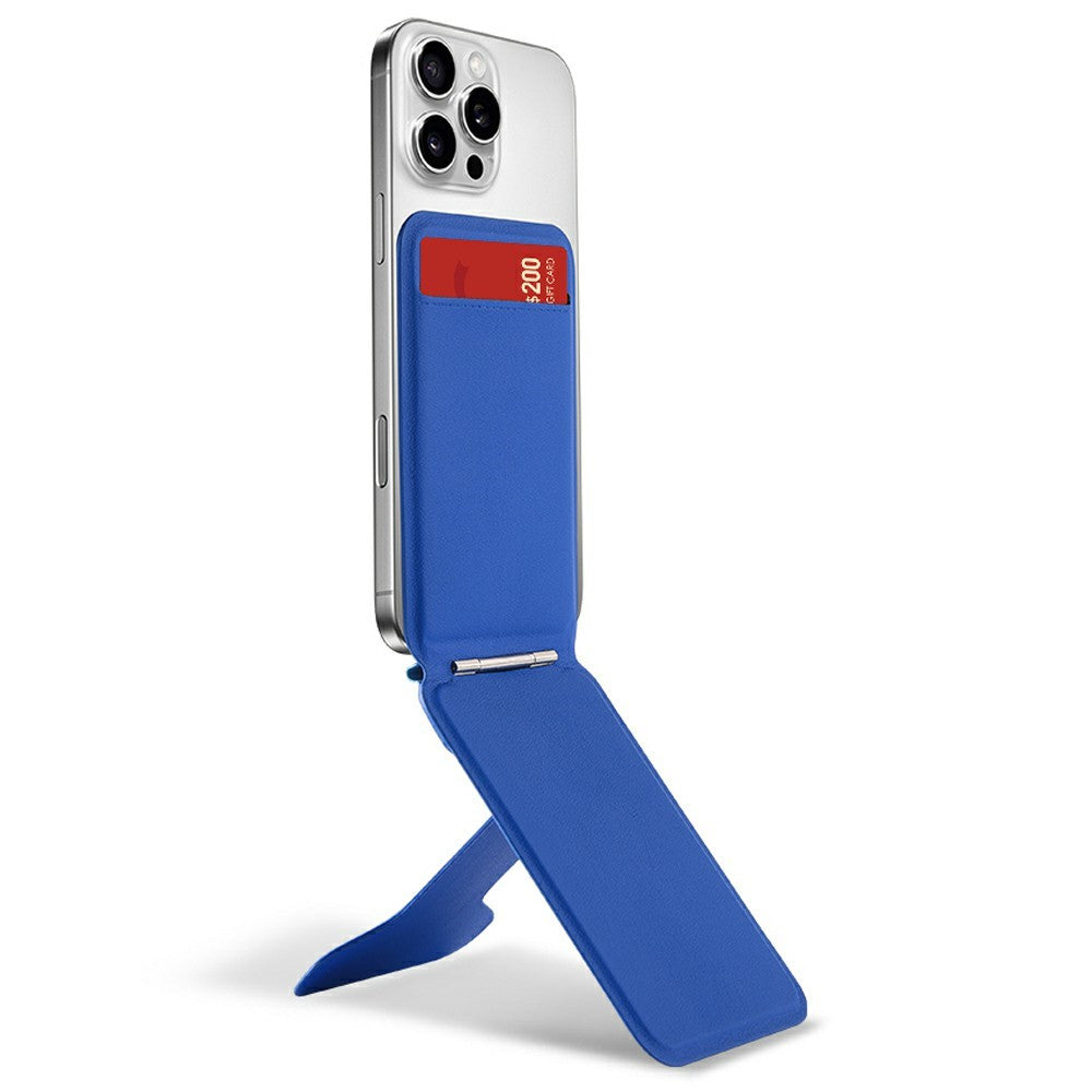 DO AS YOU WISH Foldable Square Magnetic Phone Stand with Card Holder 30-90° Adjustable Phone Desktop Holder Rotary with Magnetic Plate