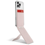 DO AS YOU WISH Foldable Square Magnetic Phone Stand with Card Holder 30-90° Adjustable Phone Desktop Holder Rotary with Magnetic Plate