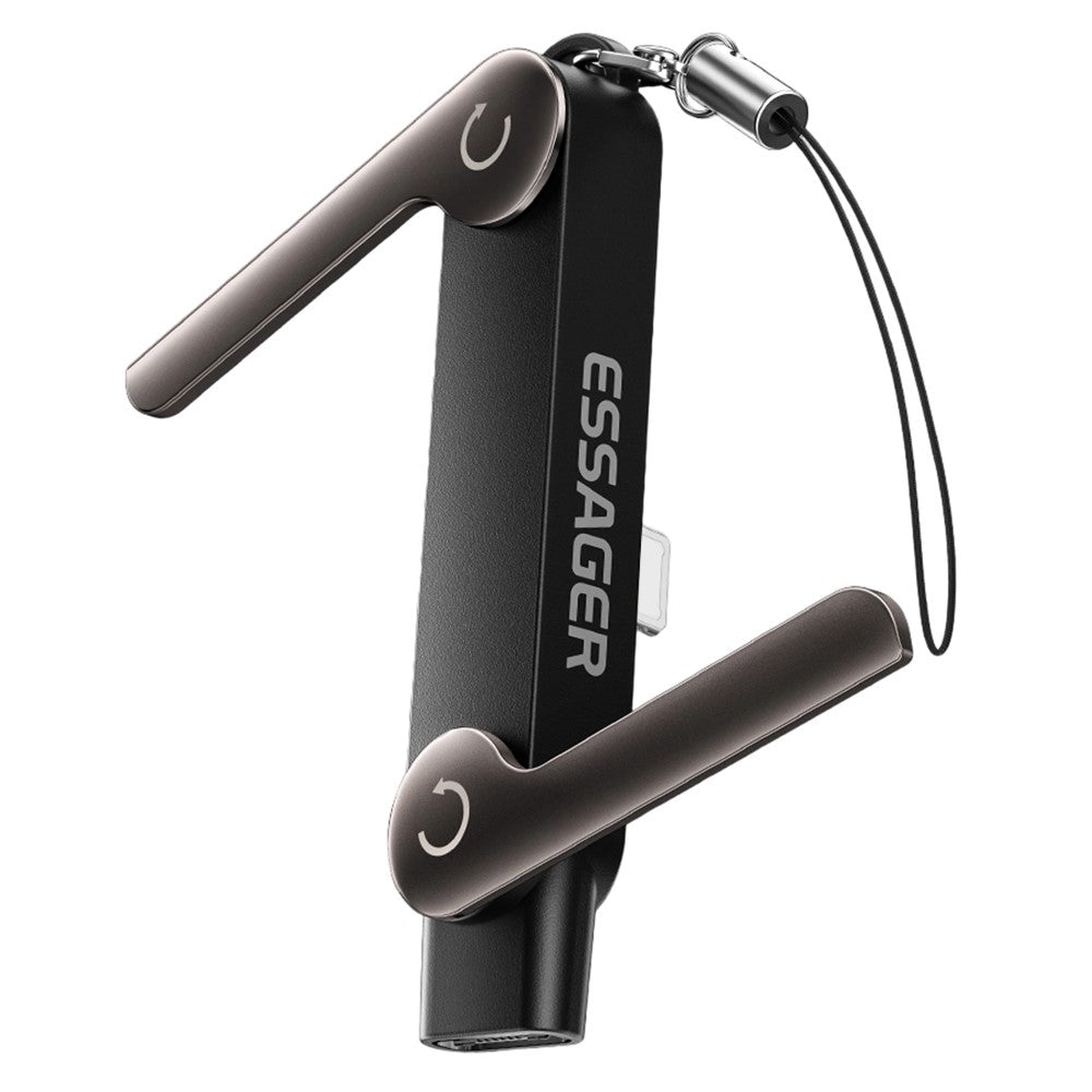 ESSAGER Type-C to iP (5-14) Adapter with Stand 90° L-Shape 240W Fast Charging Converter