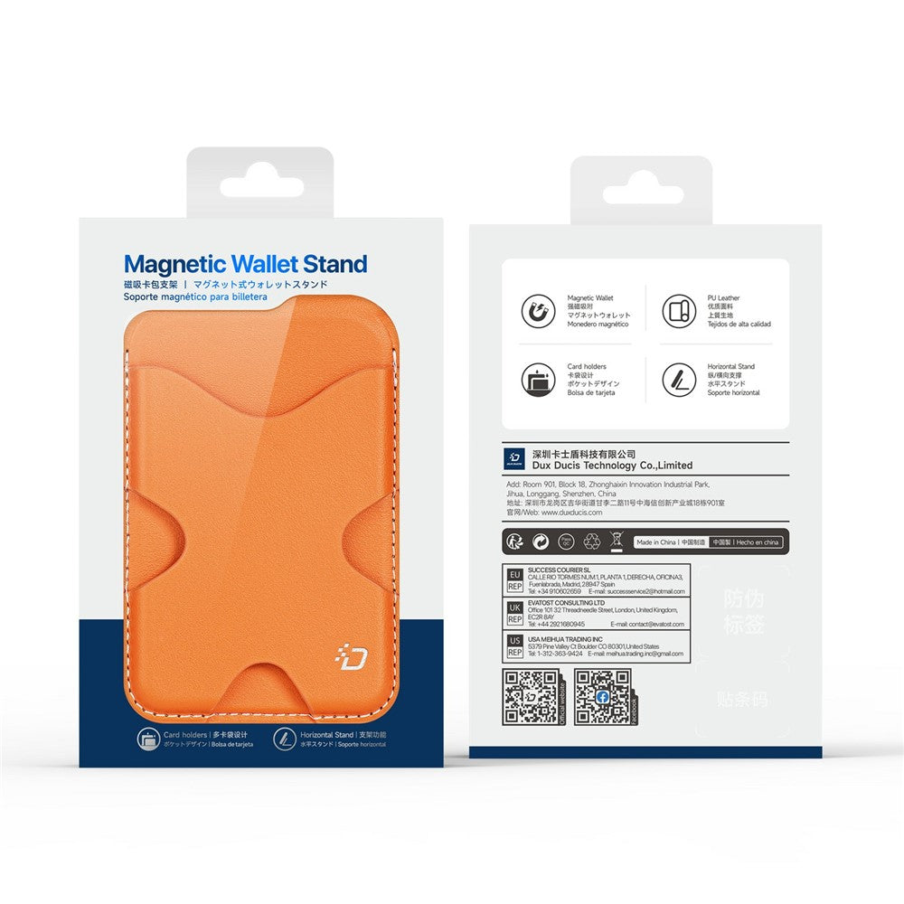 DUX DUCIS PAPO Magnetisk Korthållare med Ställ RFID - Orange
