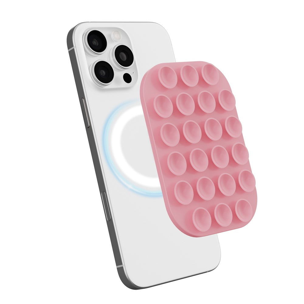 Magnetic Suction Cup Phone Mount Compatible with MagSafe Case Wall Stand Square Anti-Slip Holder