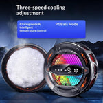 K31 Clip-on magnetisk telefonkøler med AI-temperaturstyring, 3-trins RGB-køleblæser med digitalt display