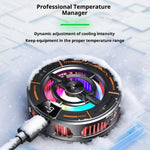 K28 2-in-1 Wireless Charger Phone Cooler 15W Magnetic Charging Cooling Fan with Digital Display for Gaming