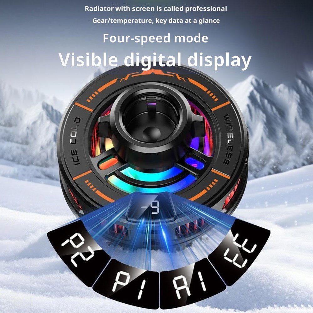K29 Wireless Charger Cooling Heat Sink 15W Fast Charging 2-in-1 Magnetic Phone Cooler for Gaming
