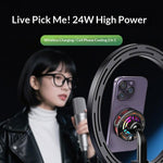 K29 Wireless Charger Cooling Heat Sink 15W Fast Charging 2-in-1 Magnetic Phone Cooler for Gaming