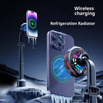 K29 Wireless Charger Cooling Heat Sink 15W Fast Charging 2-in-1 Magnetic Phone Cooler for Gaming