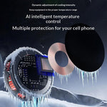 K29 Wireless Charger Cooling Heat Sink 15W Fast Charging 2-in-1 Magnetic Phone Cooler for Gaming