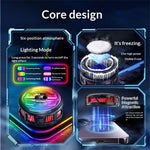 K22 Magnetisk Telefonkøler med Klips Digitalt Display AI Temperaturkontrol 3-Hastigheds Køleventilator til Gaming