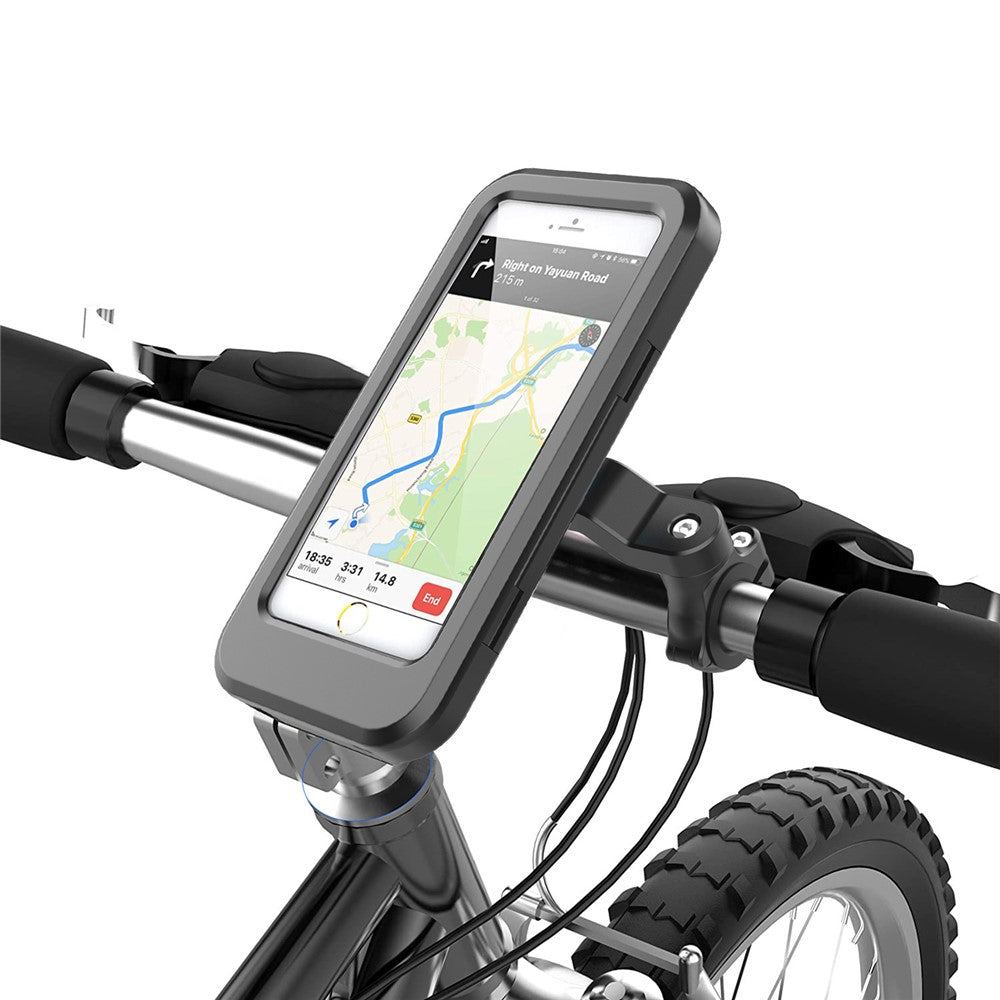 HL-69 Cykel Motorcykel Styre Backspegelfäste Vattentätt mobilfodral Cykel Mobilmobil Pekskärm Hållare Fäste