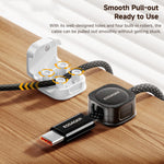 ESSAGER ES-ZL01 Magnetic Cable Organizer Desk Cord Holder with Strong Adhesive Backing 4 Rollers Wire Management Clip Keeper