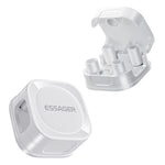 ESSAGER ES-ZL01 Magnetic Cable Organizer Desk Cord Holder with Strong Adhesive Backing 4 Rollers Wire Management Clip Keeper