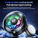 REMAX RT-F13 Magnetic Clamp Phone Cooler 3-Speed Adjustable Semiconductor Cooling Fan for Gaming