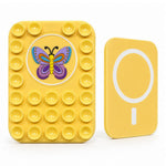 Butterfly Pattern Magnetic Suction Cup Phone Mount Compatible with MagSafe Case Silicone Sticky Grip Holder
