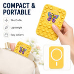 Butterfly Pattern Magnetic Suction Cup Phone Mount Compatible with MagSafe Case Silicone Sticky Grip Holder